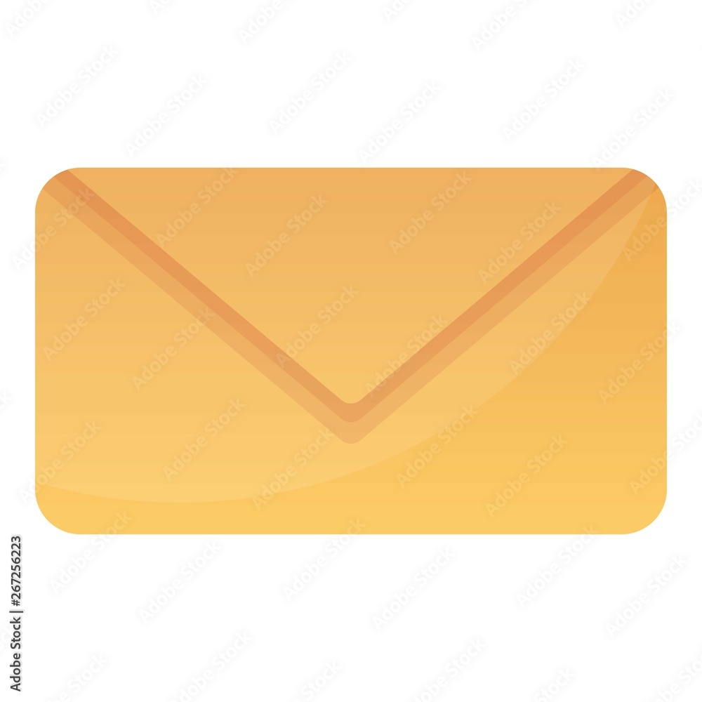 Poster post envelope icon. cartoon of post envelope vector icon for web design isolated on white background