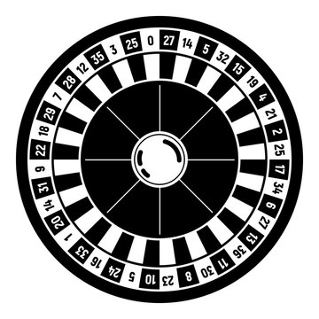 Casino roulette icon. Simple illustration of casino roulette vector icon for web design isolated on white background