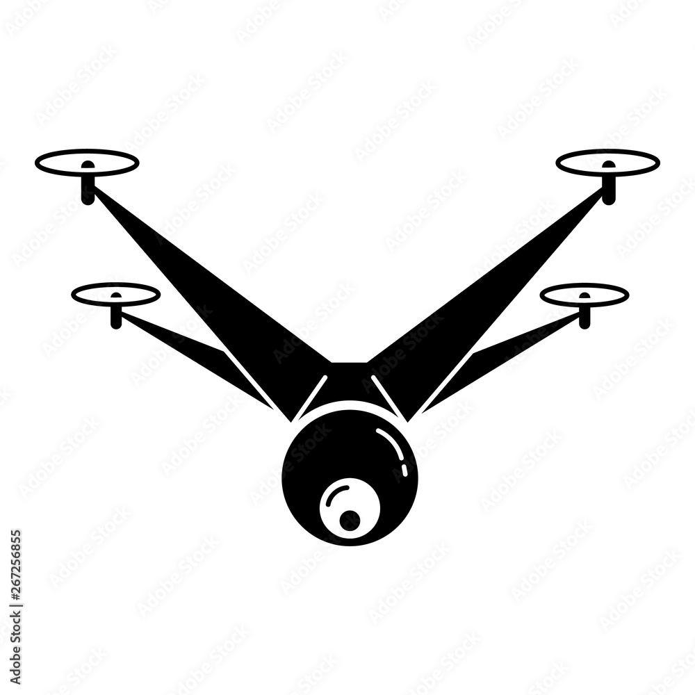 Aufkleber drone icon. simple illustration of drone vector icon for web design isolated on white background