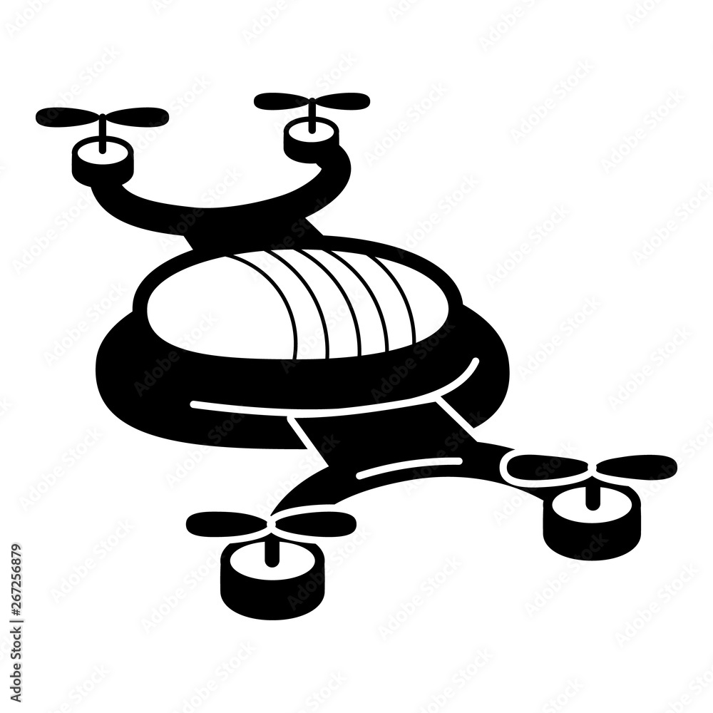 Poster modern drone icon. simple illustration of modern drone vector icon for web design isolated on white 