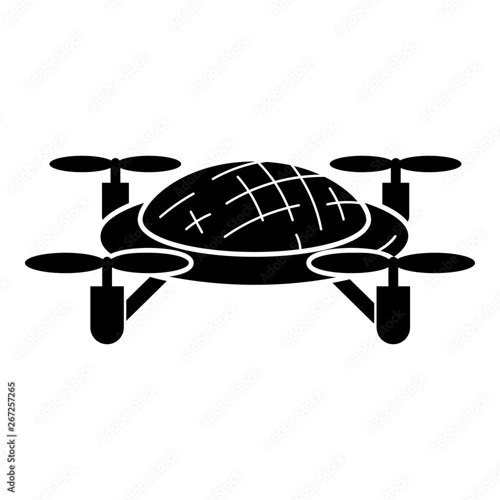Poster robot drone icon. simple illustration of robot drone vector icon for web design isolated on white ba