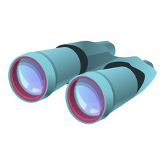 Hunter binoculars icon. Cartoon of hunter binoculars vector icon for web design isolated on white background