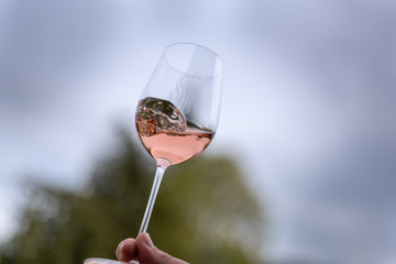 Verre de vin rosé