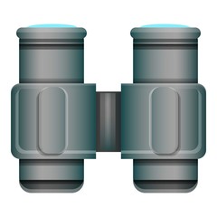 Military binoculars icon. Cartoon of military binoculars vector icon for web design isolated on white background
