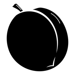 Whole peach icon. Simple illustration of whole peach vector icon for web design isolated on white background