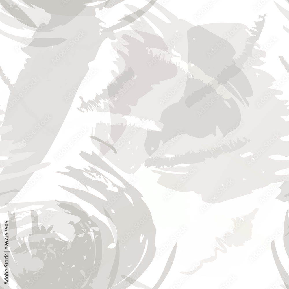 Poster abstract brush storkes, splatters and crayon marks background. vector seamless creative pattern with