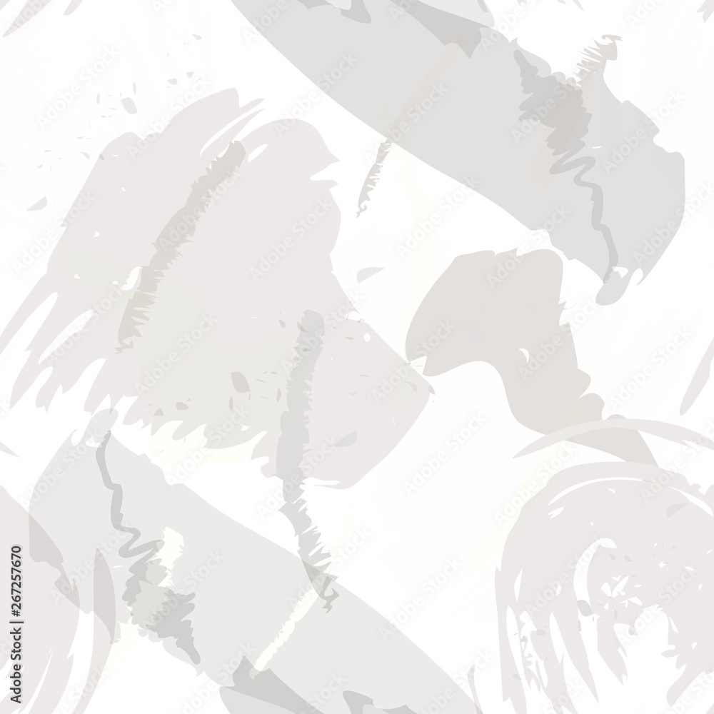 Poster abstract brush storkes, splatters and crayon marks background. vector seamless creative pattern with