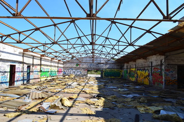 Déconstruction d'un site industriel. 