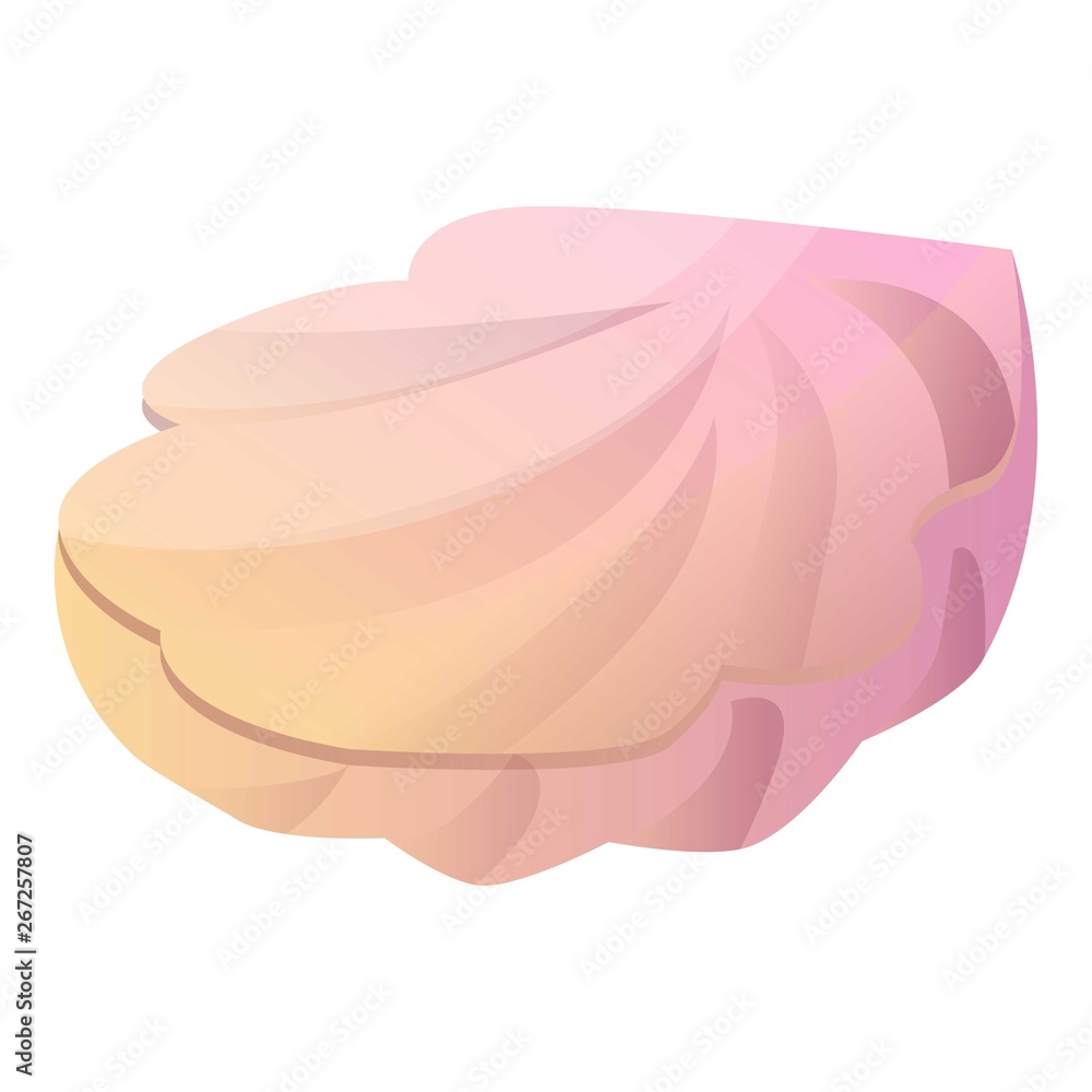 Poster shell meringue icon. cartoon of shell meringue vector icon for web design isolated on white backgrou
