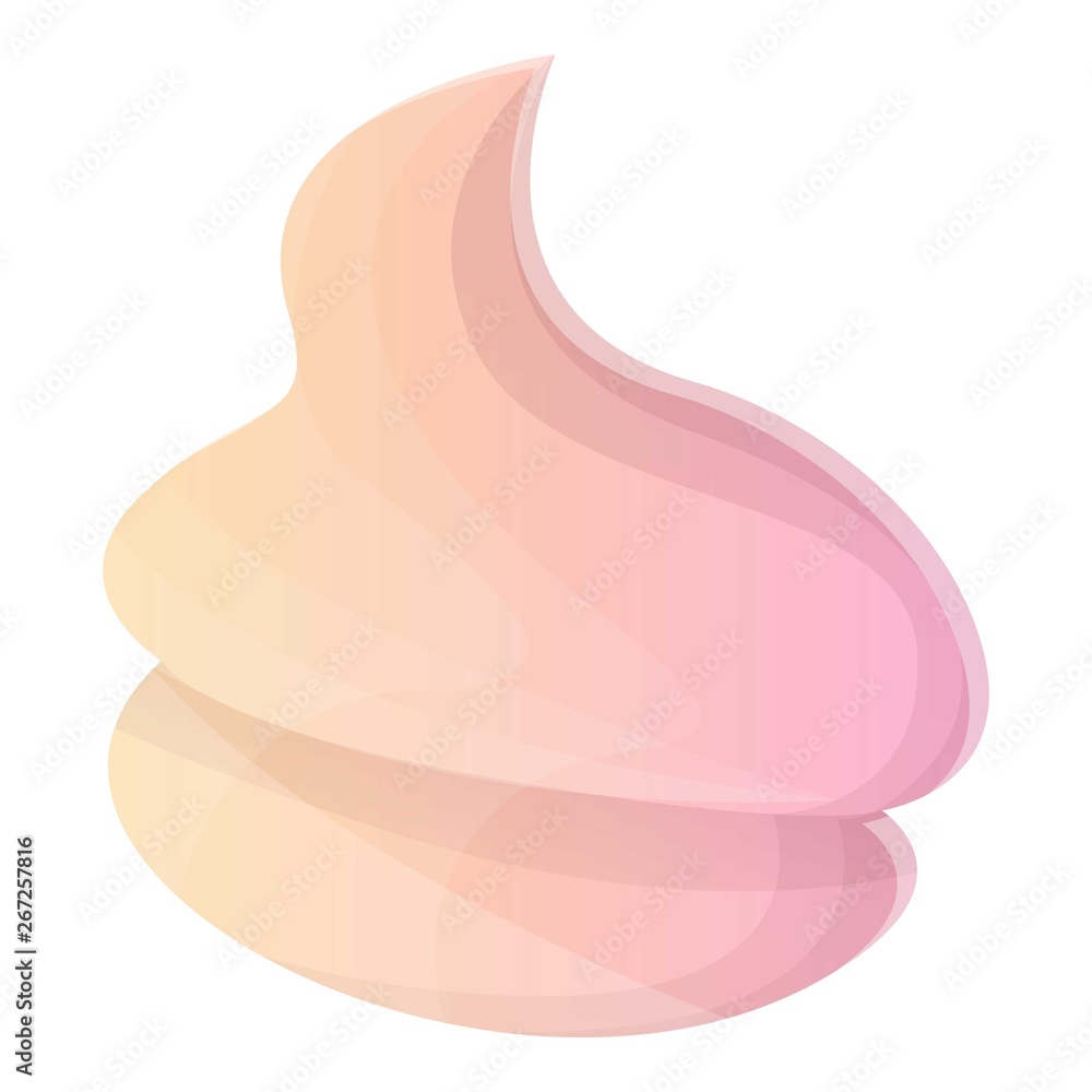 Poster foam meringue icon. cartoon of foam meringue vector icon for web design isolated on white background