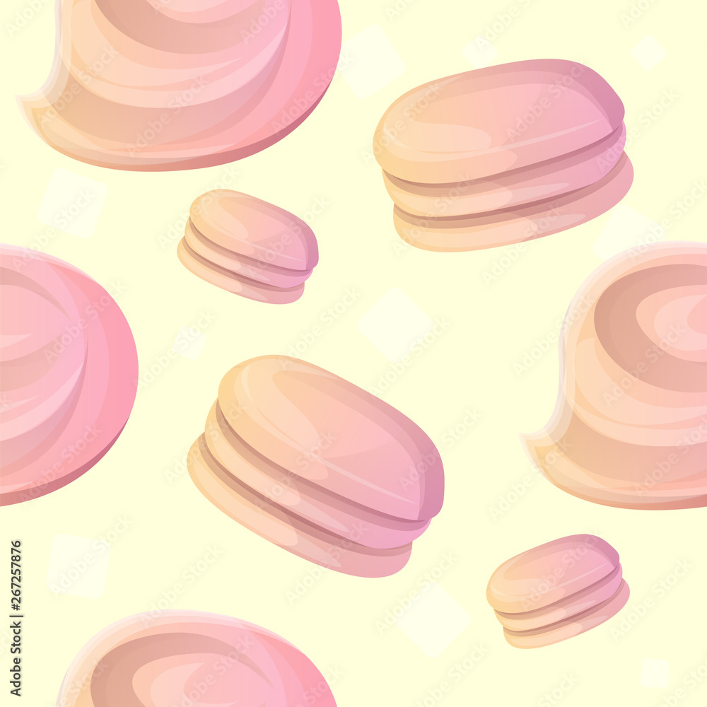 Poster meringue pattern. cartoon illustration of meringue vector pattern for web design