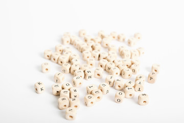 alphabet letters on white background