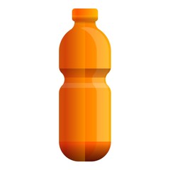 Basketball water bottle icon. Cartoon of basketball water bottle vector icon for web design isolated on white background