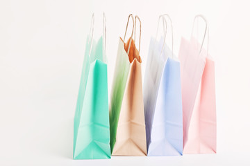 Paper bag on white background, isolated