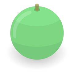 Green fitness ball icon. Isometric of green fitness ball vector icon for web design isolated on white background