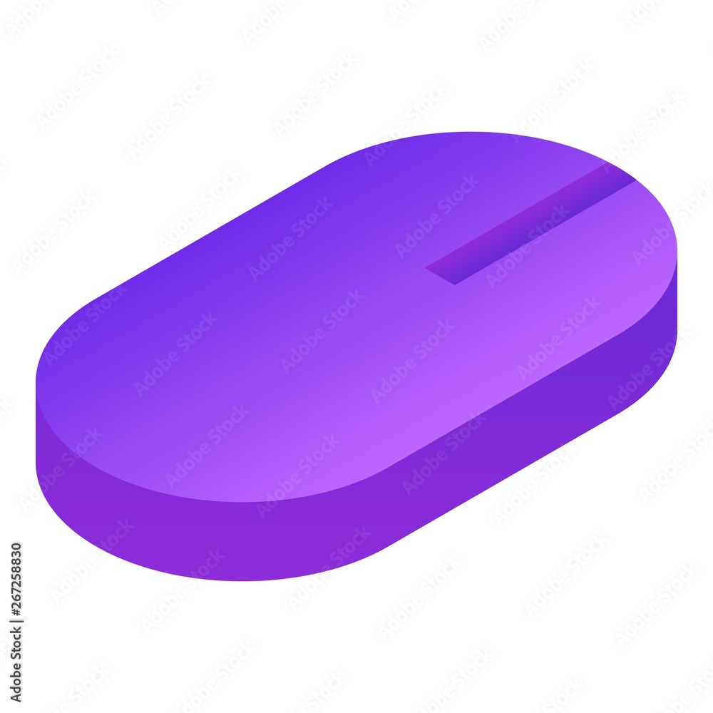 Aufkleber violet mouse icon. isometric of violet mouse vector icon for web design isolated on white background