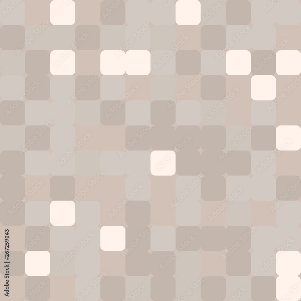 Poster Geometric shapes background. Squares mosaic seamless pattern . Vector geometric background.