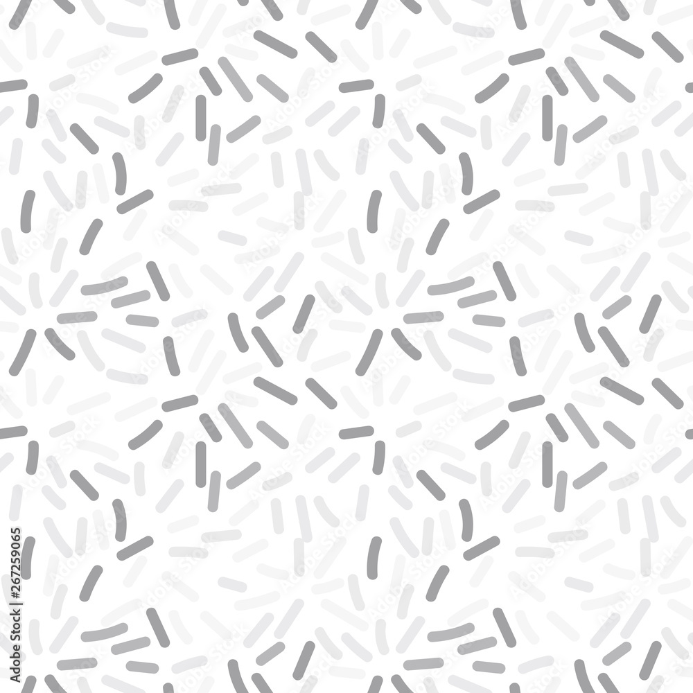 Poster vector organic seamless abstract background with simple white and grey shapes, freehand doodles patt