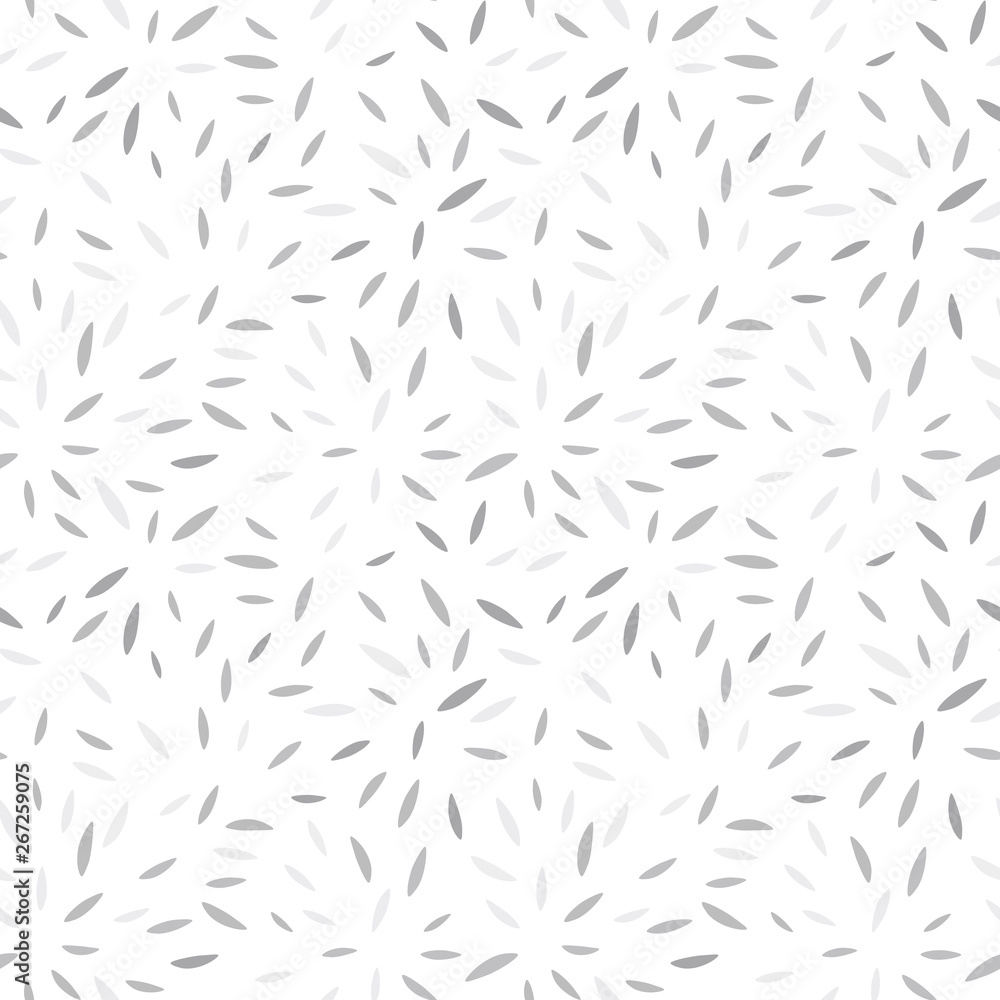 Poster vector organic seamless abstract background with simple white and grey shapes, freehand doodles patt