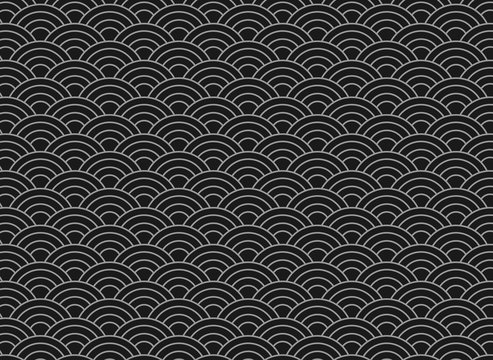 vector background of blackjapanese wave pattern