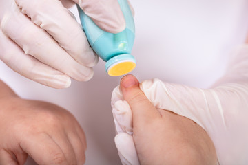 Mother Cutting Her Baby Finger Nail