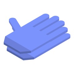 Textile gloves icon. Isometric of textile gloves vector icon for web design isolated on white background