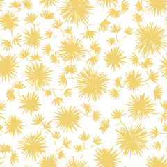 Vector yellow floral seamless pattern. A fresh background for wallpaper, stationery and scrapbooking