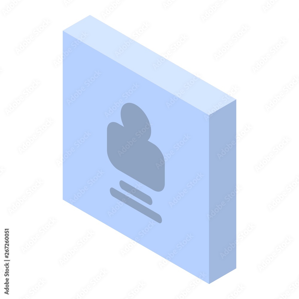 Poster avatar info card icon. isometric of avatar info card vector icon for web design isolated on white ba