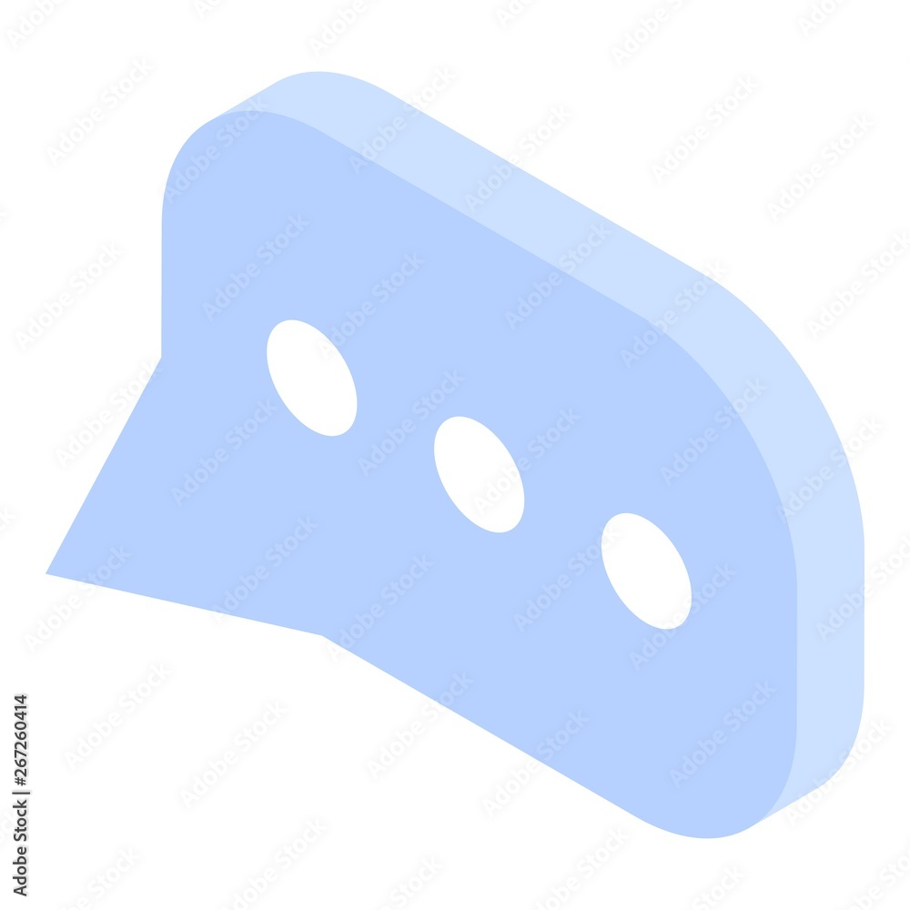 Aufkleber chat icon. isometric of chat vector icon for web design isolated on white background