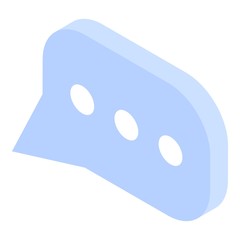 Chat icon. Isometric of chat vector icon for web design isolated on white background