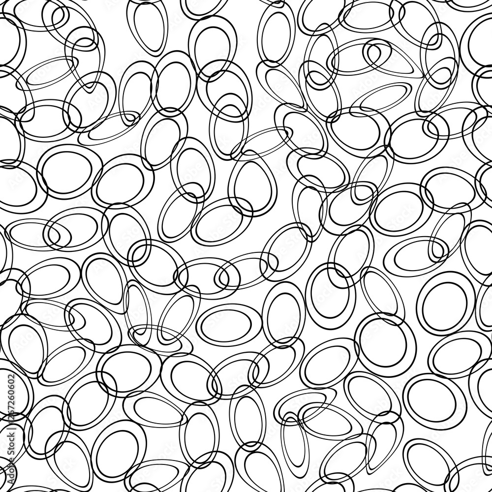 Poster Simple circle shapes background. Vector geometric abstract seamless pattern.