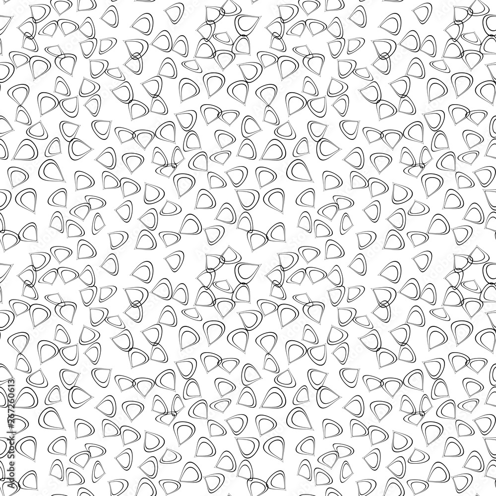 Poster Simple circle shapes background. Vector geometric abstract seamless pattern.