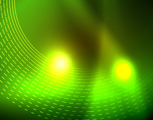 Shiny circles glowing abstract background