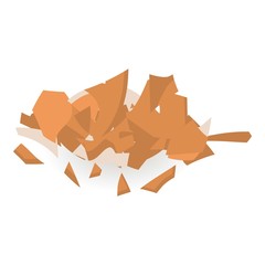 Small parts eggshell icon. Isometric of small parts eggshell vector icon for web design isolated on white background