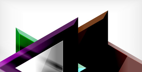Glossy shiny triangles background