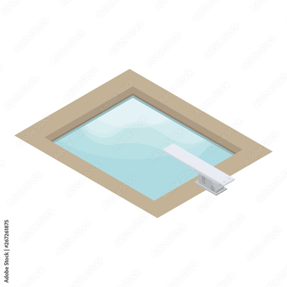 Poster modern pool icon. isometric of modern pool vector icon for web design isolated on white background