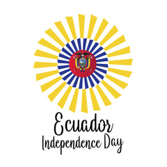 Ecuador Independence Day Background Template - Vector