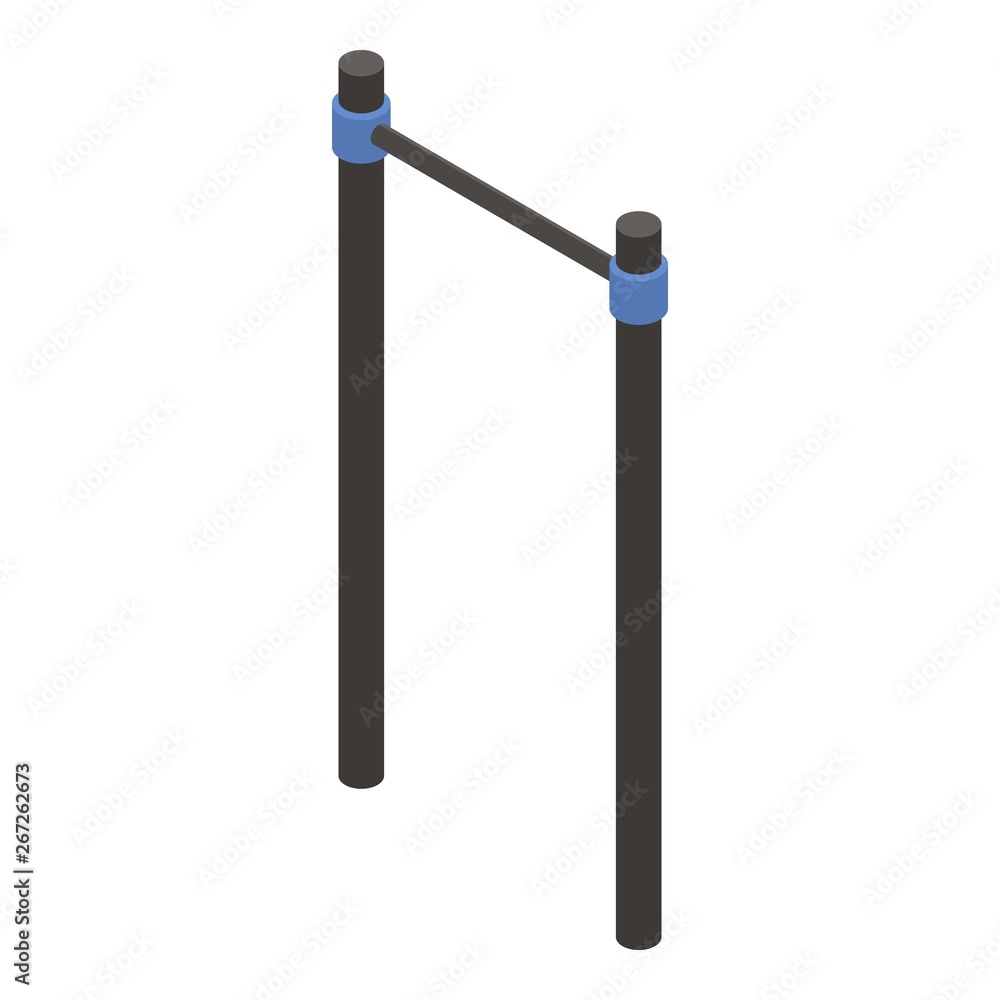 Poster gymnastic crossbar icon. isometric of gymnastic crossbar vector icon for web design isolated on whit