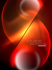 Vector glowing neon circles abstract background