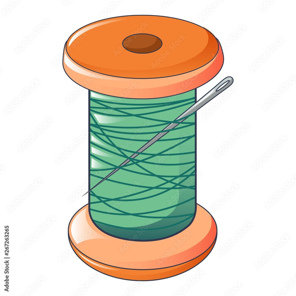 Aufkleber coil thread icon. cartoon of coil thread vector icon for web design isolated on white background
