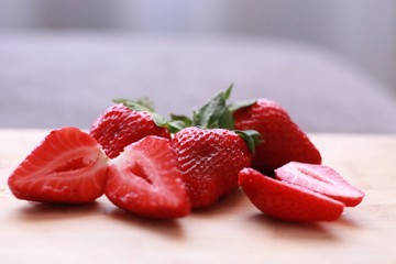 strawberries on a plate