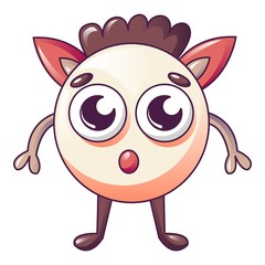 Cute shock monster icon. Cartoon of cute shock monster vector icon for web design isolated on white background