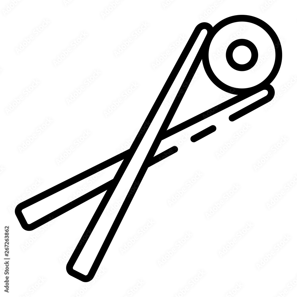 Poster chopsticks icon. outline chopsticks vector icon for web design isolated on white background