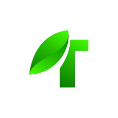 leaf font badge art gradient shadow numbers ampersand nature design letters green health beauty