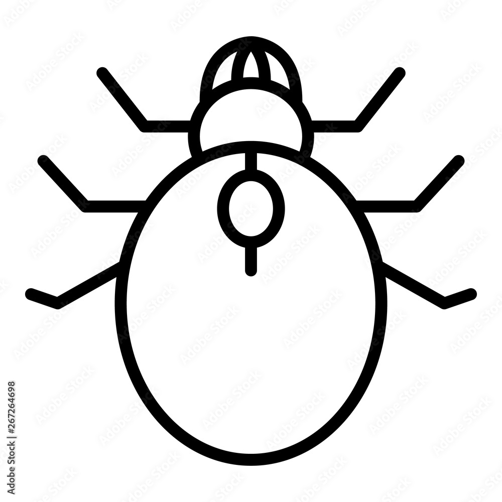 Poster insect mite icon. outline insect mite vector icon for web design isolated on white background