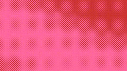 Pink red modern pop art background with dots design, abstract vector illustration in retro comics style