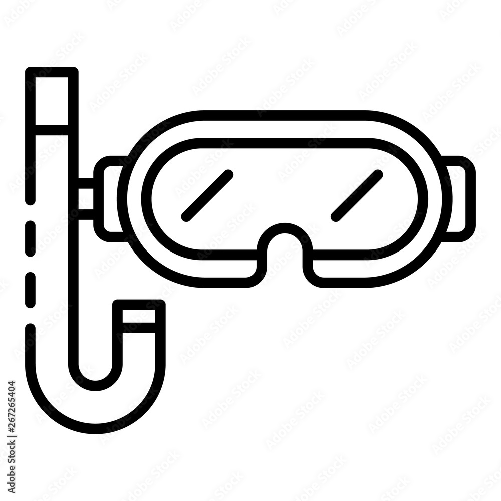Aufkleber diving mask icon. outline diving mask vector icon for web design isolated on white background