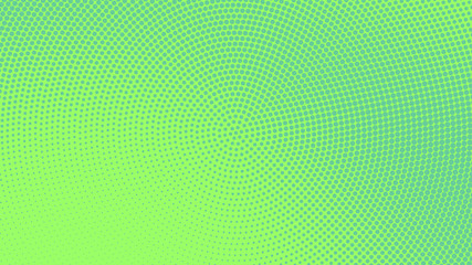 Green retro comic pop art background with haftone dots design. Vector clear template for banner or comic book design, etc