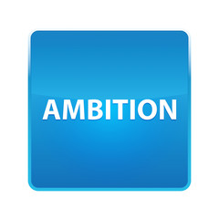 Ambition shiny blue square button