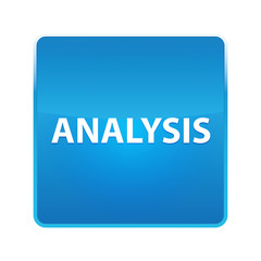 Analysis shiny blue square button